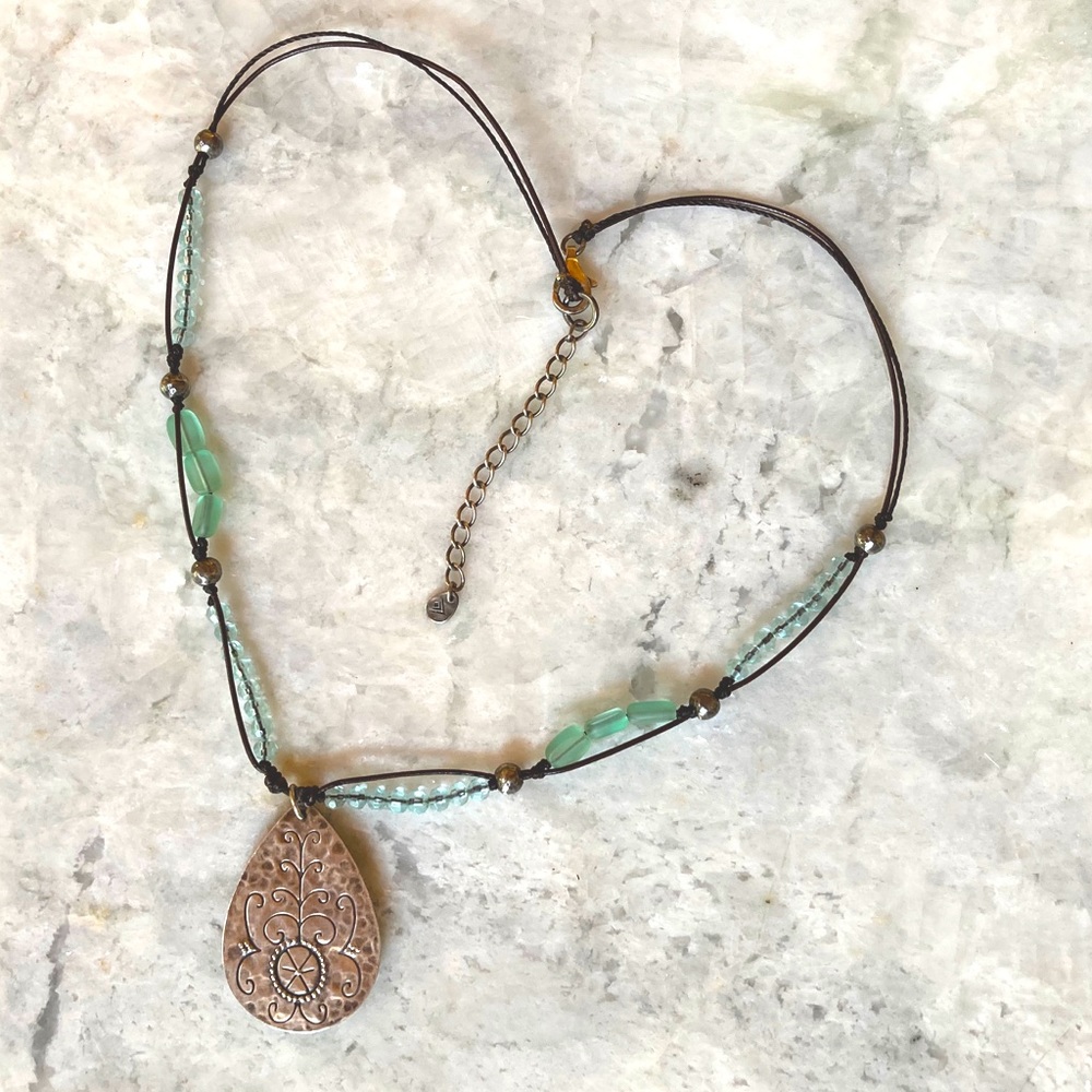 Silpada Sea Glass Reversible Pendant Necklace